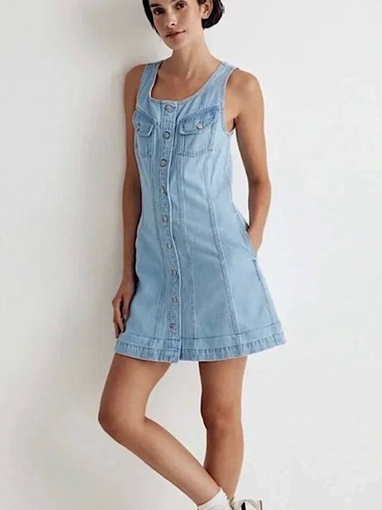 Madewell Dresses & Skirts - MADEWELL Denim Mini Dress in Blue Palomilla Wash